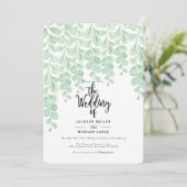 ガーデンつる植物 |水彩結婚式の招待 招待状 (スタンド正面)