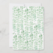 ガーデンつる植物 |水彩結婚式の招待 招待状 (裏面)