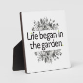 ガーデンで人生が始まった フォトプラーク (正面)