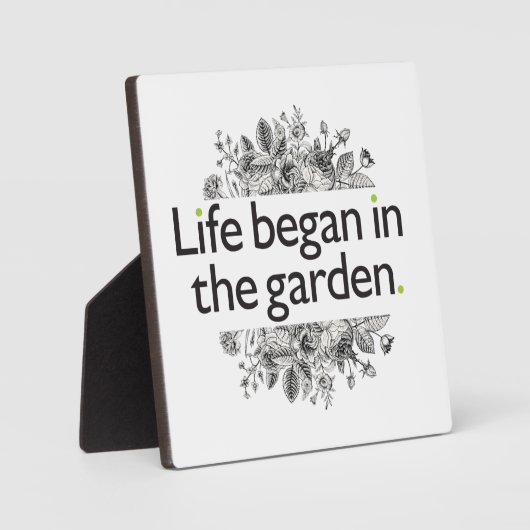 ガーデンで人生が始まった フォトプラーク (正面)