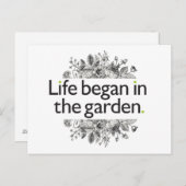 ガーデンで人生が始まった ポストカード (正面/裏面)