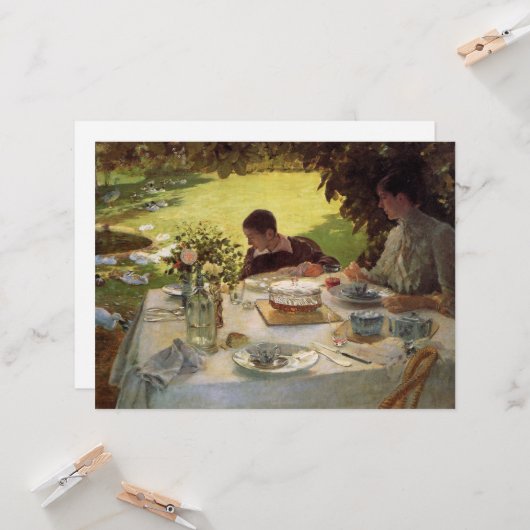 ガーデンで朝食 カード (正面/裏面インサイチュ)