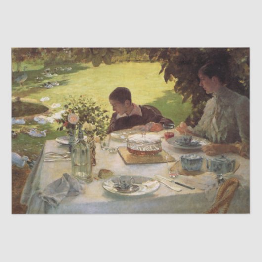 ガーデンで朝食 薄葉紙 (正面)