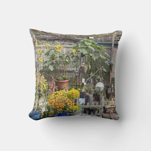 ガーデンとナローボート クッション (正面)