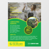 ガーデンと造園サービスのウィンドウの固定 ウィンドウサイン (シート)