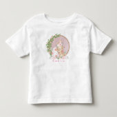 ガーデンのイースターバニー 個人名入り トドラーTシャツ (正面)