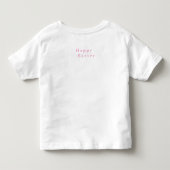 ガーデンのイースターバニー 個人名入り トドラーTシャツ (裏面)