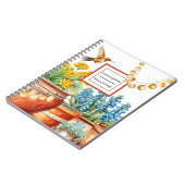 ガーデンのハミングバード |鉢植え花 ノートブック (左側)