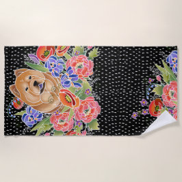 ガーデンのパスを選ぶビーチタオル黒い背景 ビーチタオル