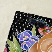 ガーデンのパスを選ぶビーチタオル黒い背景 ビーチタオル (インサイチュ)