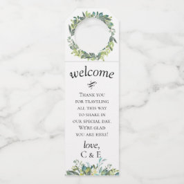 ガーデンのパーソナライズされた葉 ボトルネックタグ