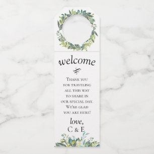 ガーデンのパーソナライズされた葉 ボトルネックタグ