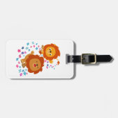 ガーデンのラゲッジタグの可愛い漫画のライオン ラゲッジタグ (正面横)