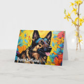 ガーデンの中のドイツのマンガカスタムー カード (黄色い花)