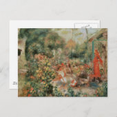 ガーデンの中の若い女の子 – ピエール・アウグストルノアール ポストカード (正面/裏面)