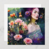 ガーデンの女性4 (正面/裏面)