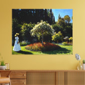 ガーデンの女性 キャンバスプリント (インサイチュ (リビング))