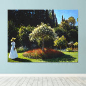 ガーデンの女性 キャンバスプリント (インサイチュ (ウッドフロア))