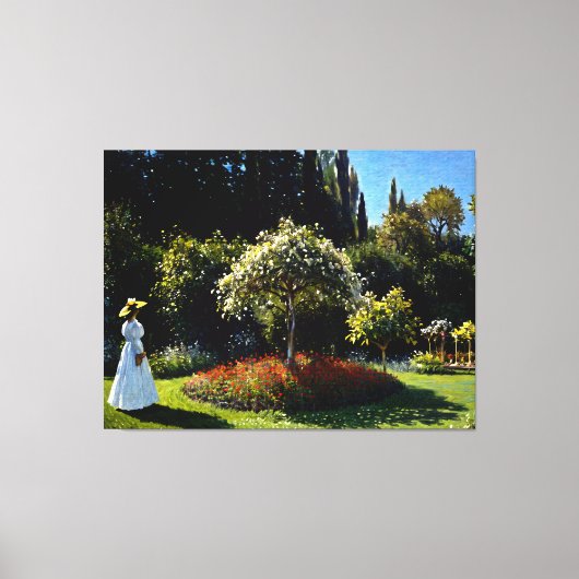 ガーデンの女性 キャンバスプリント (正面)