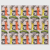 ガーデンの女性 ラッピングペーパー (フラット)