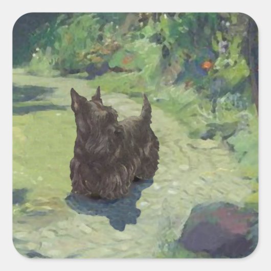 ガーデンの小さなスコットランド スクエアシール (正面)