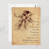 ガーデンの少女 ポストカード (正面/裏面)