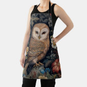 ガーデンの美しいフクロウアールヌーボースタイル エプロン (インサイチュ)