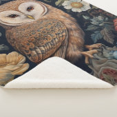 ガーデンの美しいフクロウアールヌーボースタイル シェルパブランケット (3/4)