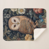 ガーデンの美しいフクロウアールヌーボースタイル シェルパブランケット (正面(横))