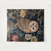 ガーデンの美しいフクロウアールヌーボースタイル タペストリー (正面(横))