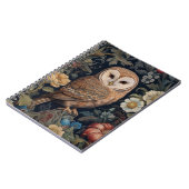 ガーデンの美しいフクロウアールヌーボースタイル ノートブック (左側)