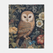ガーデンの美しいフクロウアールヌーボースタイル フリースブランケット (正面)