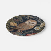 ガーデンの美しいフクロウアールヌーボースタイル ペーパープレート (アングル)