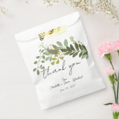 ガーデンの葉の緑のつる植物結婚ズサンキュー フェイバーバッグ (封をした状態)