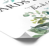 ガーデンの葉の花束結婚の数 ポスター (角)