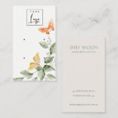 ガーデンの葉バタフライロゴスタッドイヤリングディスプレイ 名刺 (正面/裏面)