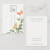 ガーデンの葉蝶のロゴヘアクリップディスプレイ 名刺 (正面/裏面)