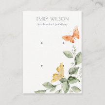 ガーデンの葉蝶2スタッドイヤリング表示