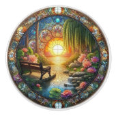 ガーデンの静謐Aベンチ開花 セラミックノブ (正面)