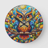 ガーデンの静謐Aベンチ開花 ラウンド壁時計 (正面)