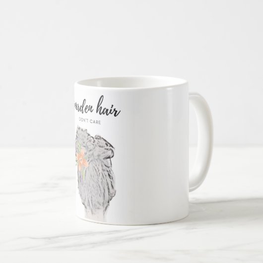 ガーデンの髪をマグ気にしない コーヒーマグカップ (正面右)