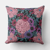 ガーデンはっきりした花模様 クッション (正面)