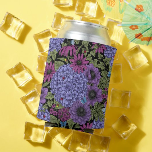 ガーデンはっきりした花模様 缶クーラー (インサイチュ 夏)