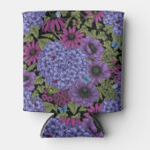 ガーデンはっきりした花模様 缶クーラー (正面)