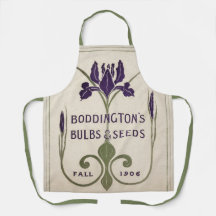 ガーデンまたはキッチンエプロンヴィンテージシードカタログアート