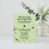 ガーデンをテーマにしたつる植物とラディバグ 招待状 (スタンド正面)