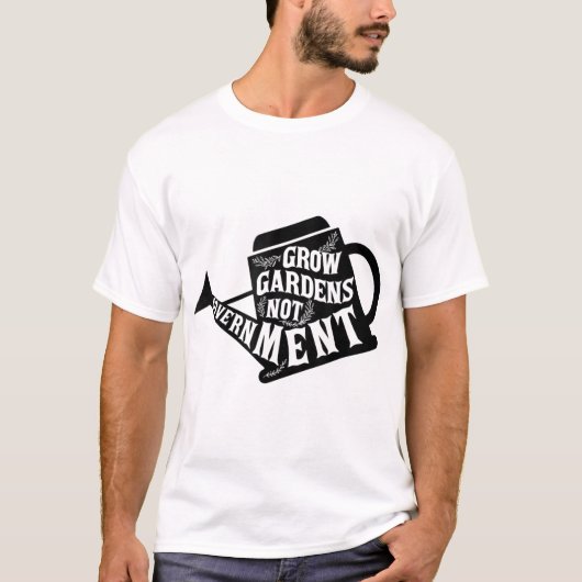 ガーデンを育て政府の開墾より少ない銀 Tシャツ (正面)