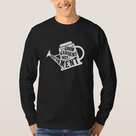 ガーデンを育て政府の開墾より少ない銀 Tシャツ (正面)