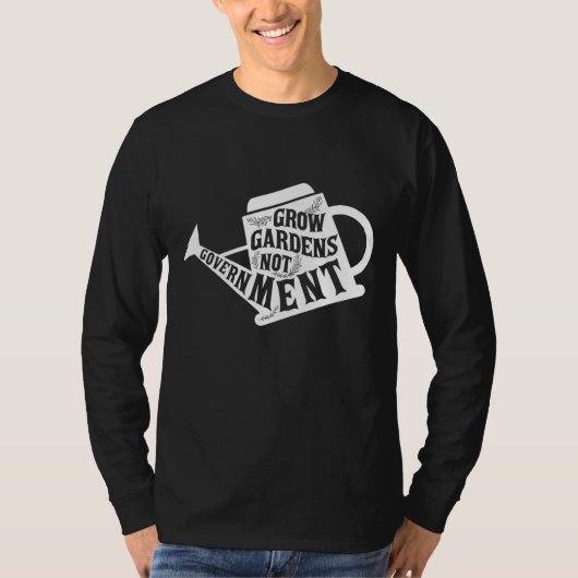 ガーデンを育て政府の開墾より少ない銀 Tシャツ (正面)