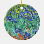 ガーデンアイリスズヴィンテージバンゴッホフローラズ セラミックオーナメント (裏面)